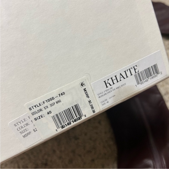 KHAITE Morgan over the knee burgundy boots - Picture 11 of 12